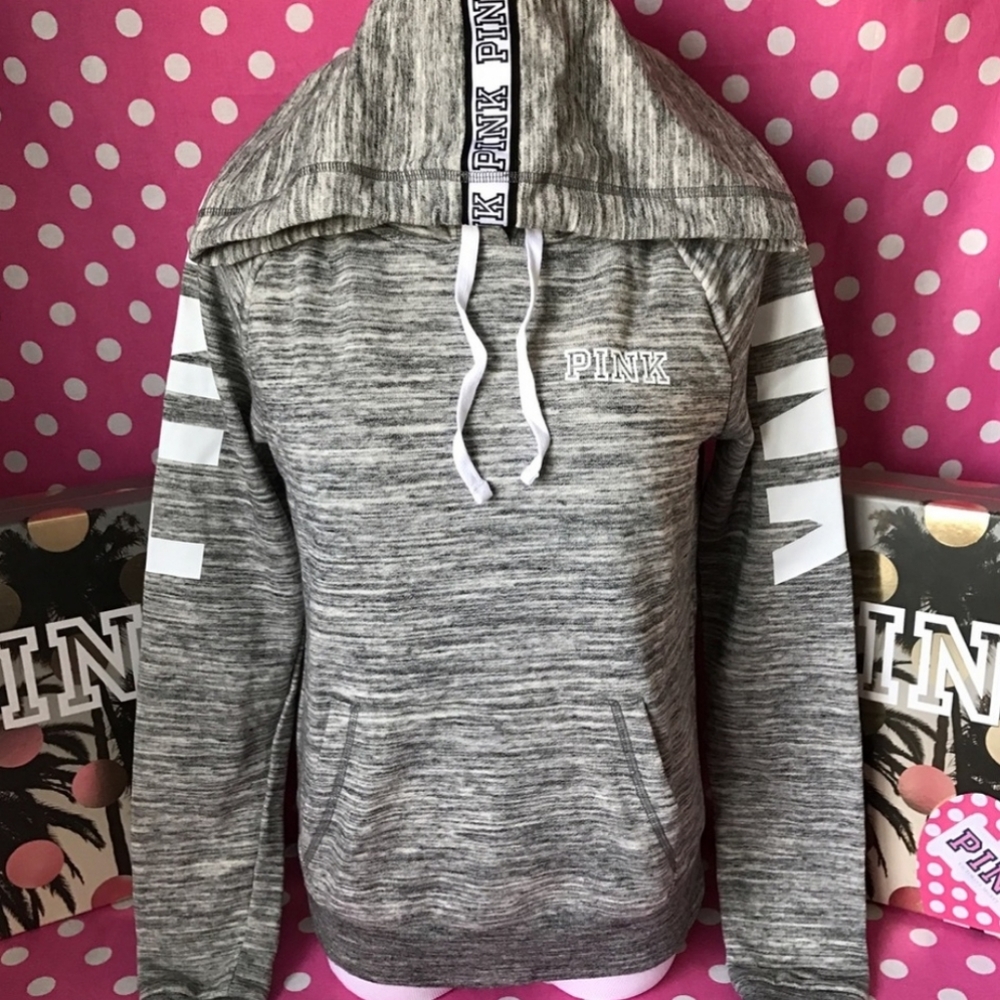 PINK Victoria's Secret Marled Gray Hoodie